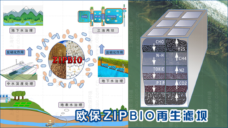 在渔业养殖尾水处理领域三池两坝工艺中，欧保ZIPBIO再生滤坝，形成特有的九道坝技术